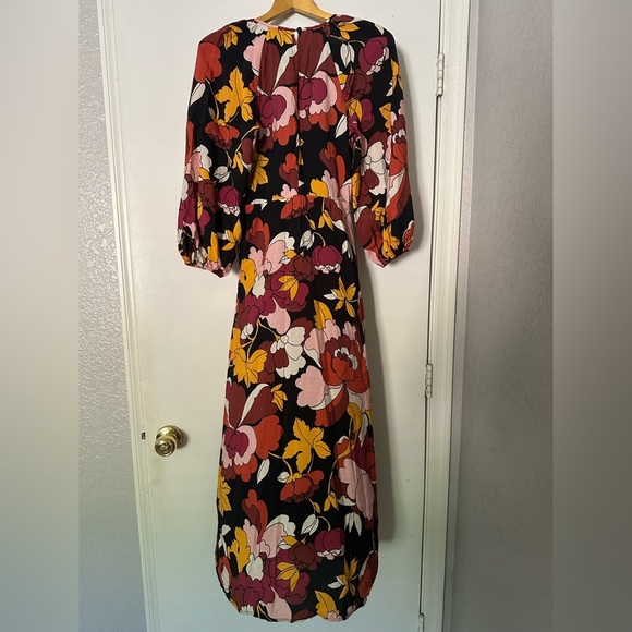 Maeve by Anthropologie Deep-V Ruched Midi Dress - Picture 7 of 9